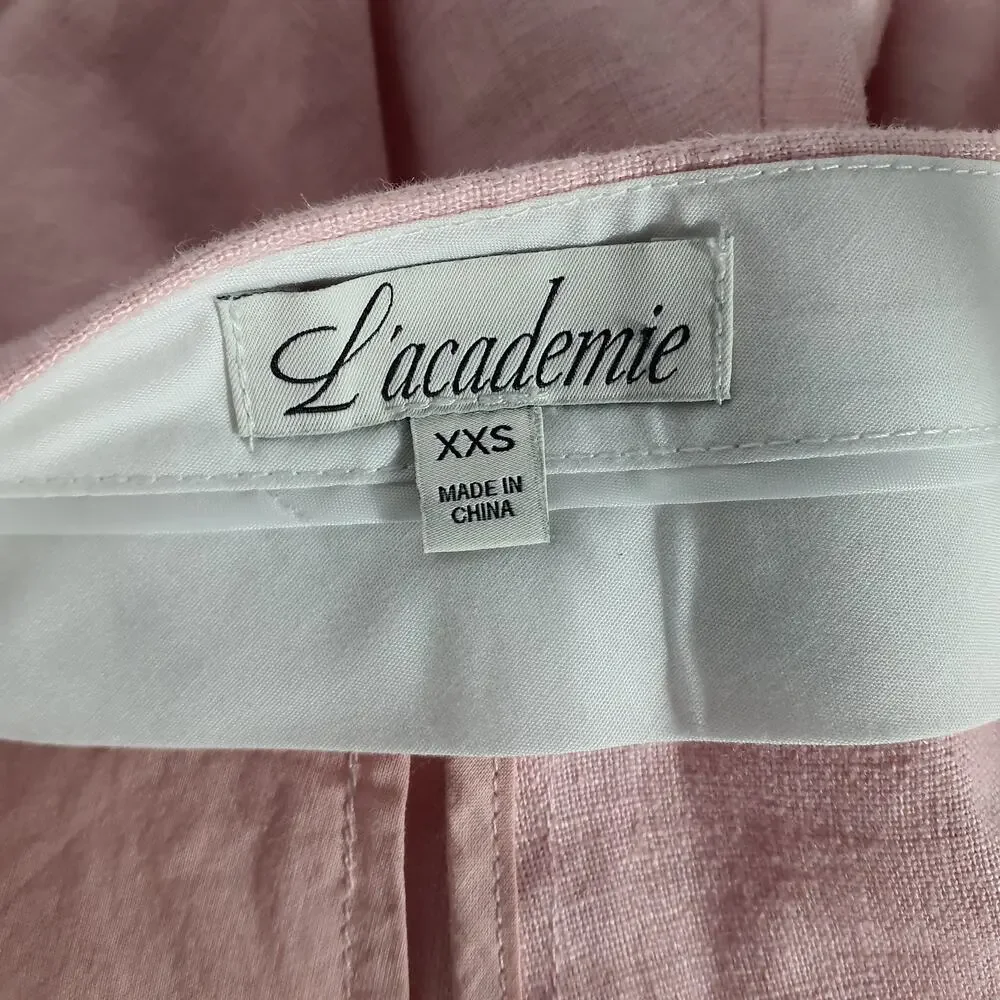 L'Academie Pleated Pink Carinne Size XXS Shorts